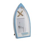 Portafoto da tavolo in legno linea mare legno barca