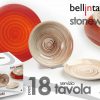 Set Piatti 18 Pezzi In Ceramica Color Arancione