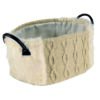 Cesta In Tessuto Maglia Color Crema