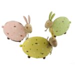 Decorazione Pasquale Coniglio Metallo A Pouis 3 Colori