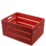 Cassetto In Legno Rosso Rettangolare Pieghevole