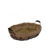 Cesta In Metallo Nero Con Juta Ovale Grande