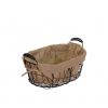Cesta In Metallo Nero Con Juta Ovale Media
