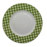 Piatto Piano Fantasia Quadrata Verde