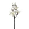Decorazione Ramo Magnolia Bianco Neve Grande