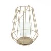 Portacandele In Metallo Color Platino Tondo Ad 1 Posto