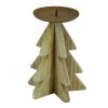 Portacandele In Legno Forma Albero 1 Posto