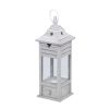 Lanterna In Legno Color Grigio Con Cassetto