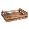 Cassetto In Legno Color Noce Rettangolare