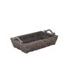 Cesta In Legno Grigio Rettangolare Grande