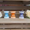 Set 4 Portauovo In ceramica con decorazione Pulcino colori ass.