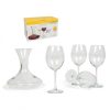 Set Vino 5 Pezzi: 4 Bicchieri Con Decanter