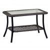 Tavolino In Polyrattan Grigio Linea Providence