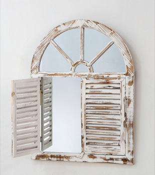 Specchio Struttura In Legno Modello Finestra