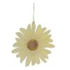 Decorazione Fiore In Tessuto Giallo