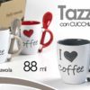 Set 6 Tazzine I Love Coffee Con Cucchiaino