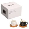 Tazza Da The In Ceramica E Legno Con Cucchiaino