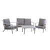 Salotto alluminio new Boston 2 posti con cuscini  4 pezzi