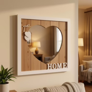 Specchio Decorativo Cuore "HOME"
