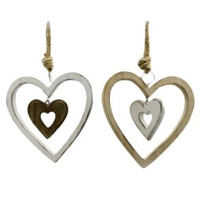 Decorazione Da Appendere In Legno Forma Cuore