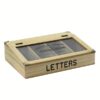 Portaposate letters legno  4 scomparti