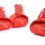 Set 3 Sacchetti Assortiti Portadolci In Pannolenci Natalizi