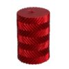 Candela Cilindrica Rossa Con Decori E Glitter