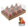 Confezione 6 Pezzi Candela T-Light Fungo Con Scoiattolo