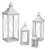 Lanterna metallo bianco 1-4 quadro cm32x32h93
