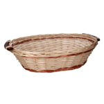 Cesta vimini sfoglia marrone naturale ovale