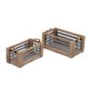Cassetto Rettangolare Marrone In Legno Con Manici