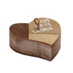 Scatola In Legno Forma Cuore Linea Patch