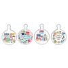 Set 3 Mattonella Poggiapentole In Ceramica Bianca Con Fantasie