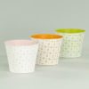 Set 3 Portavaso In Latta Con Decorazioni Colori Assortiti