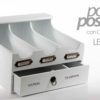 Portaposate In Legno Con Scomparti E Cassetta