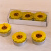 Set 3 confezioni da 3 tea-light candele girasole
