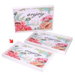 Vassoio legno enjoy bianco rettangolare