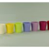Set 3 Portavasi Orchidea In Ceramica Con Righe Orizzontali Colorati