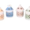 Set 4 Campanelli Rotondi In Ceramica Con LED