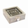 Scatola Portathe In Legno Con Cuori