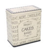 Set 2 Scatole Metallo Bianco Rettangolare Linea Cakes
