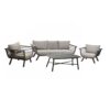 Salotto alluminio riverside tortora 3 posti