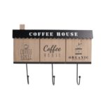 Appendino 2 Posti In Legno E Metallo Nero