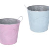 Set 2 Portavaso In Metallo Con Manici Tondo Vari Colori
