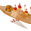Tagliere Rettangolare In Bamboo Con Ciotola Per Finger Food