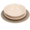 Servito Di Piatti In Ceramica 18 pz Tortora E Crema