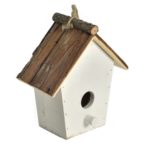 Casetta Bianca In Legno Per Uccelli