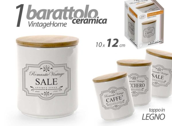 Barattolo In Ceramica vintage Home Con Tappo