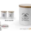 Barattolo In Ceramica Con Tappo in legno