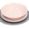 Servito Di Piatti In Ceramica 18 pz Grigio E Rosa